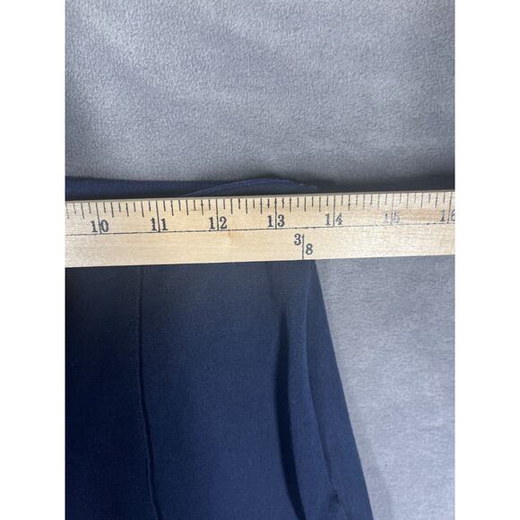 Polo Ralph Lauren Pants Women 10 Navy Mid-Rise Elastic Waist Tapered Leg Pull On - Picture 6 of 9